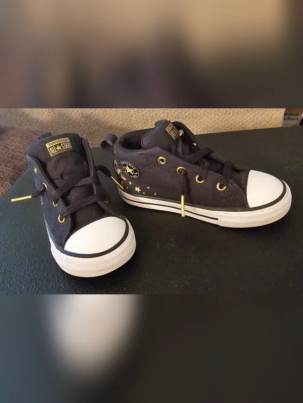 Converse Chuck Taylor All Star Toddler Gold Star Mid Top Street Sneakers Size 9